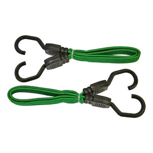 Faithfull Flat Bungee Cord 60cm (24in) Green 2 Piece Faithfull - RockBottom Northampton