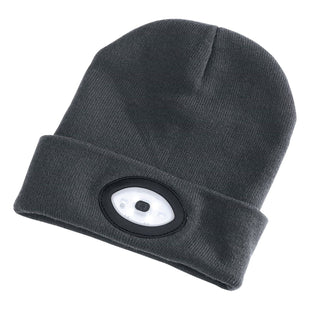 Draper Beanie Hat with Rechargeable Torch, One Size, 1W, 100 Lumens, Grey 99522 Draper - Town Tools