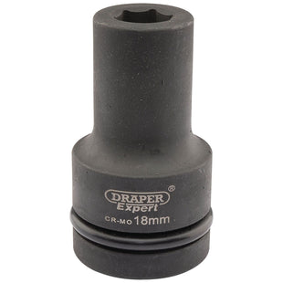 Draper Expert HI-TORQ 6 Point Deep Impact Socket, 1" Sq. Dr., 18mm Draper - Town Tools