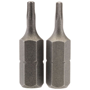 Draper TX-STAR Insert Bit, 1/4" Hex, 25mm Long, T8 (Pack of 2) Draper - Town Tools