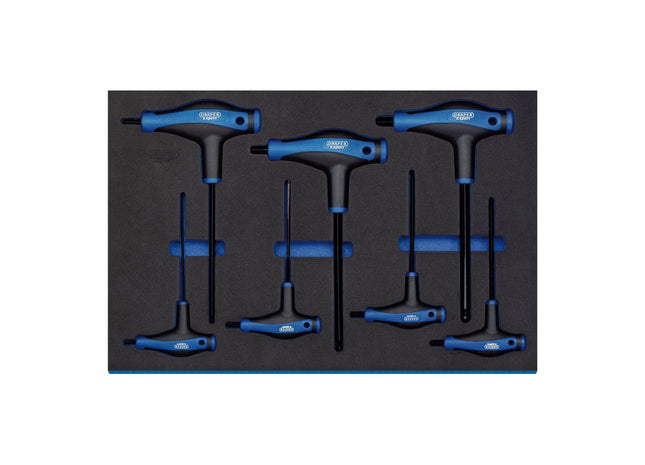 Draper T' Handle Ball End Hexagon Key Set in 3/4 Drawer Eva Insert Tray (7 Piece Draper - Town Tools