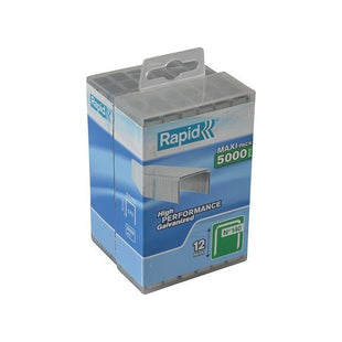 Rapid 140/12 12mm Galvanised Staples (Poly Pack 5000) Rapid - RockBottom Nothampton