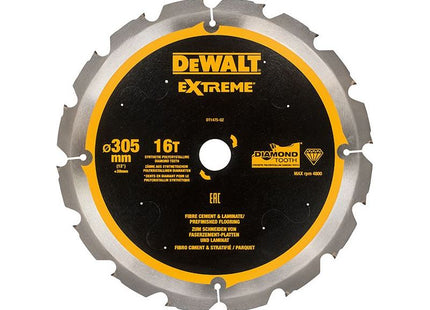 Dewalt Power Tools Extreme PCD Fibre Cement Saw Blade 305 x 30mm x 16T DeWALT Power Tools - RockBottom Northampton