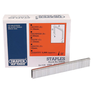 Draper Staple, 16mm (5000) 59836 Draper - Town Tools