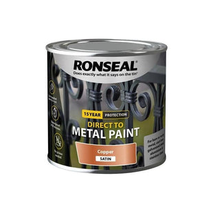 Ronseal Direct to Metal Paint Copper Satin 250ml Ronseal - RockBottom Nothampton