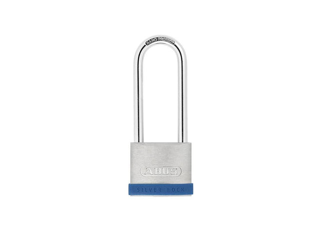 Abus Mechanical 50mm Silver Rock™ 5 Padlock Long Shackle 80mm ABUS Mechanical - RockBottom Northampton