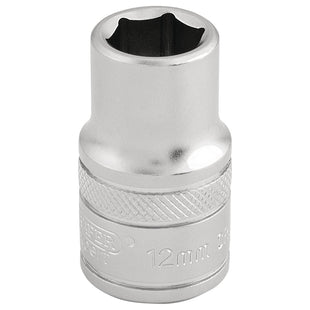 Draper 6 Point Metric Socket, 1/2" Sq. Dr., 12mm 16601 Draper - Town Tools