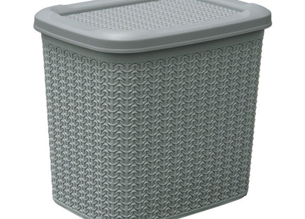 Jvl Loop Storage Basket + Lid 10L Grey