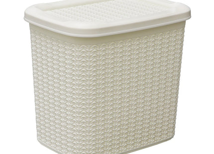 Jvl Loop Storage Basket  +Lid 10L White