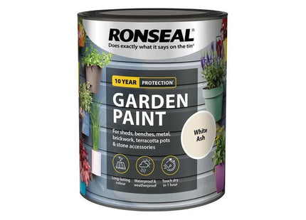 Ronseal Garden Paint White Ash 750ml Ronseal - RockBottom Nothampton
