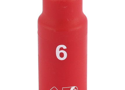 Draper Fully Insulated VDE Socket, 1/4" Sq. Dr., 6mm 31258 Draper - Town Tools 