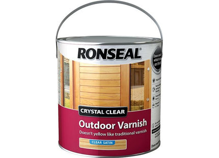 Ronseal Crystal Clear Outdoor Varnish Satin 2.5 litre Ronseal - RockBottom Nothampton