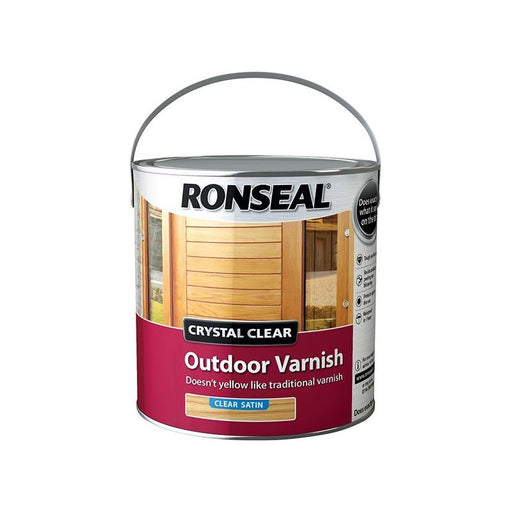 Ronseal Crystal Clear Outdoor Varnish Satin 2.5 litre Ronseal - RockBottom Nothampton