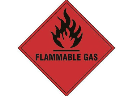 Scan Flammable Gas - Self Adhesive Vinyl Sign 100 x 100mm Scan - RockBottom Nothampton