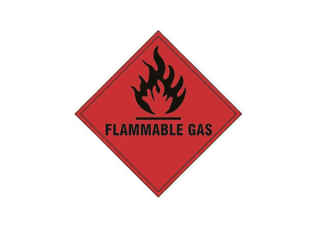 Scan Flammable Gas - Self Adhesive Vinyl Sign 100 x 100mm Scan - RockBottom Nothampton