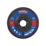 Faithfull Zirconia Abrasive Jumbo Flap Disc ZA80 115mm Faithfull - RockBottom Northampton