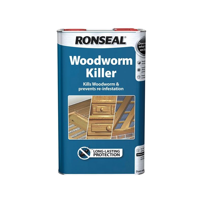 Ronseal Woodworm Killer 5 litre Ronseal - RockBottom Nothampton