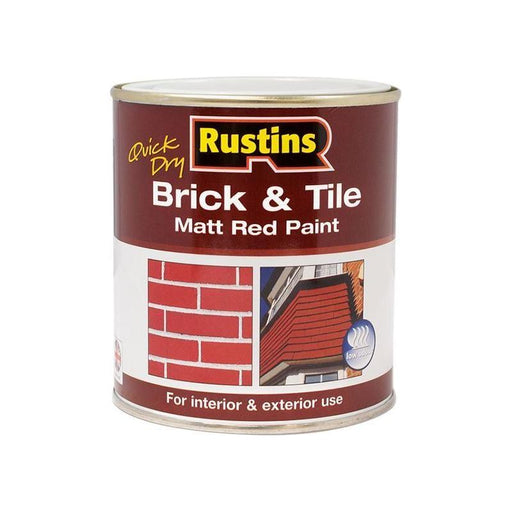 Rustins Quick Dry Brick & Tile Paint Matt Red 250ml Rustins - RockBottom Nothampton
