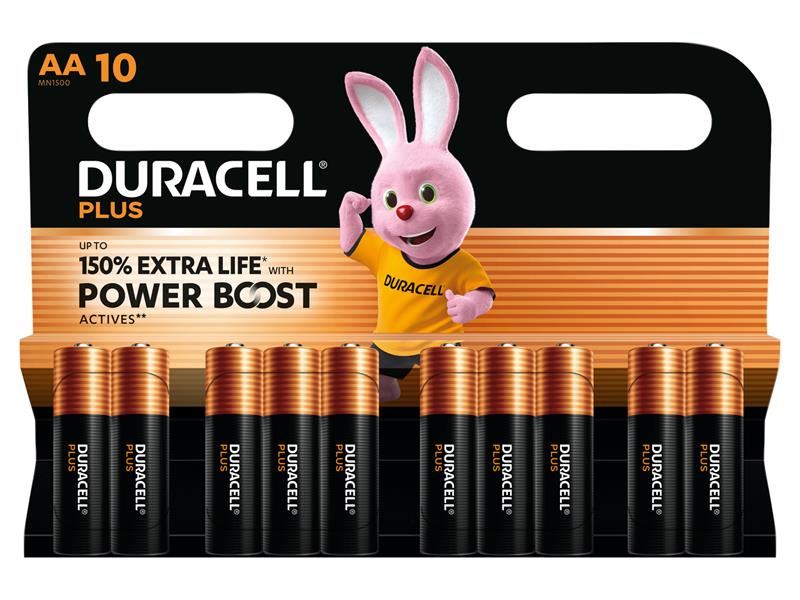 Duracell AA Cell Plus with Power Boost Batteries (Pack 10) Duracell - RockBottom Northampton