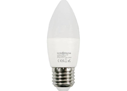Link2Home Wi-Fi LED ES (E27) Opal Candle Dimmable Bulb, White + RGB 470 lm 5.5W Link2Home - RockBottom Northampton