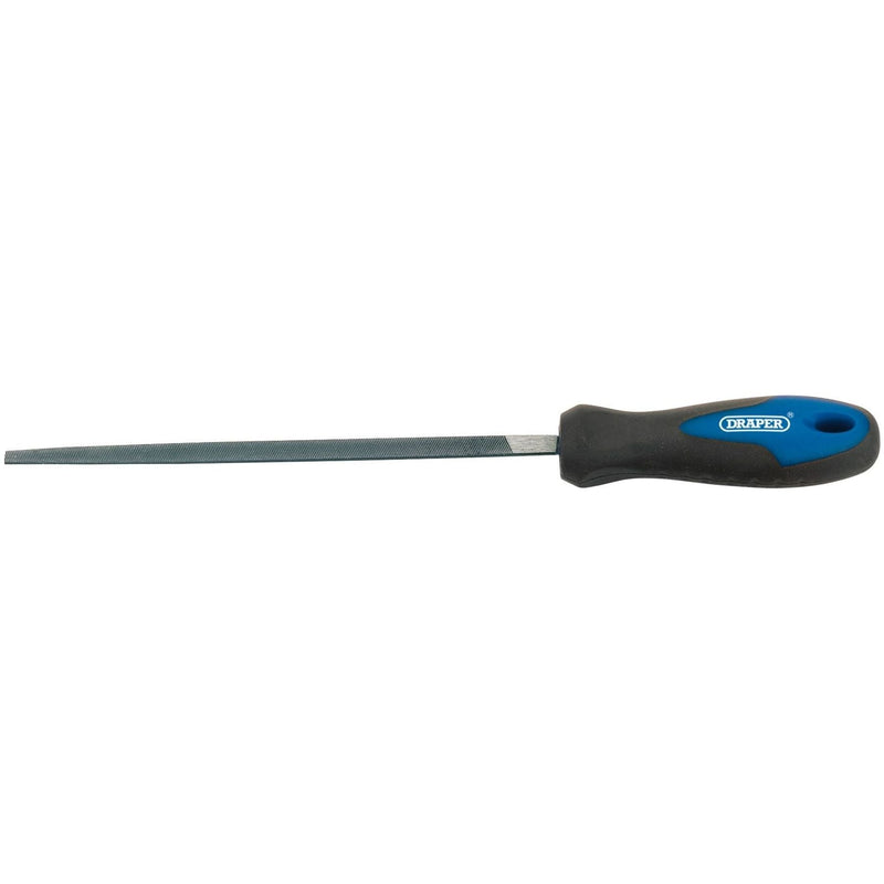 Draper Soft Grip Engineer's 3 Square File and Handle, 200mm 44957 Draper - Town Tools 