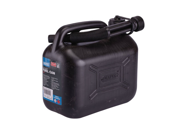 Draper Plastic Fuel Can, 5L, Black 09053 Draper - Town Tools 