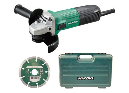 Hikoki G12STX/J7 Angle Grinder 115mm Diamond Blade & Case 600W 240V HiKOKI - RockBottom Northampton
