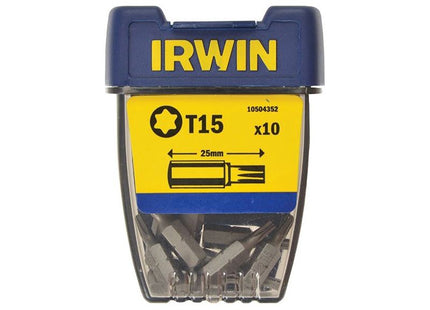 Irwin® TORX Insert Bits TX15 25mm (Pack 10) IRWIN® - RockBottom Northampton