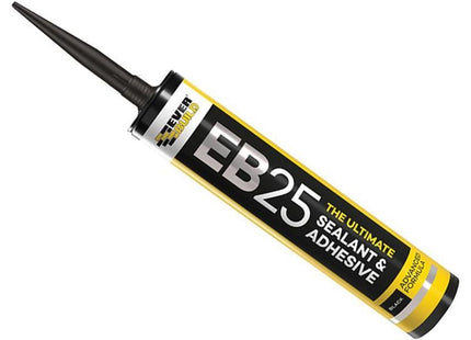 Everbuild Sika EB25 Hybrid Sealant Adhesive Black 300ml Everbuild Sika - RockBottom Northamptin