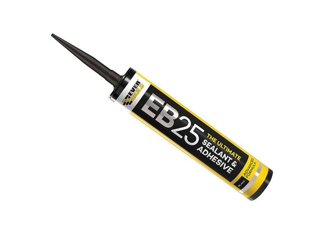 Everbuild Sika EB25 Hybrid Sealant Adhesive Black 300ml Everbuild Sika - RockBottom Northamptin