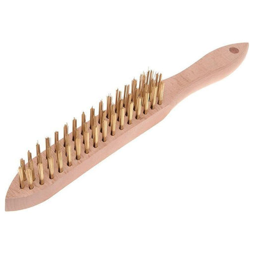Faithfull 680/B3 Brass Wire Scratch Brush - 3 Row Faithfull - RockBottom Northampton