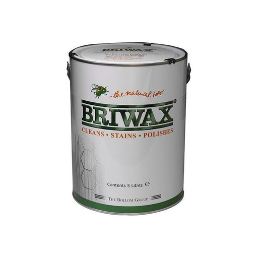 Briwax Wax Polish Original Medium Brown 5 litre Briwax - RockBottom Northampton