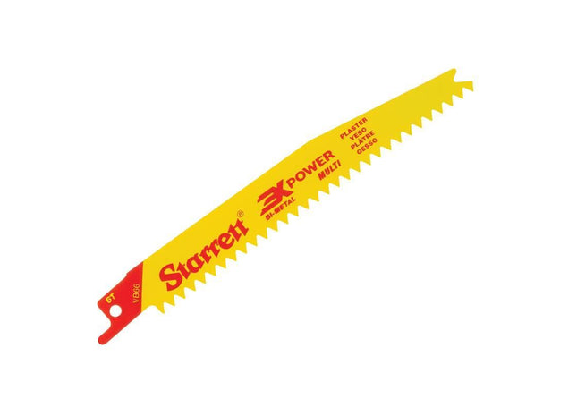 Starrett VB66-5 Bi-Metal Reciprocating Blade, Plasterboard 152mm 6V TPI (Pack 5) Starrett - RockBottom Nothampton