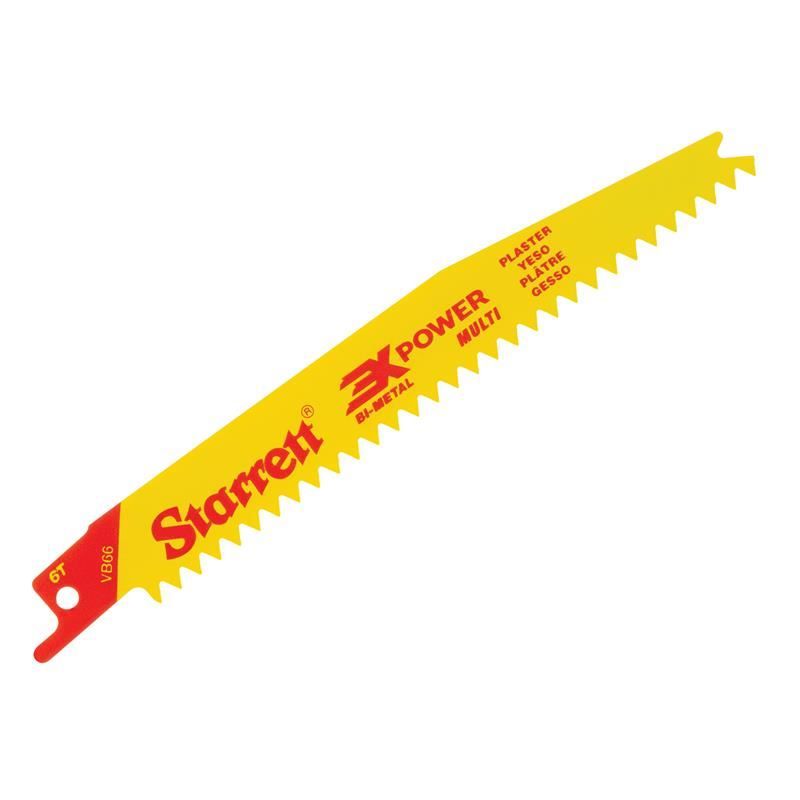 Starrett VB66-5 Bi-Metal Reciprocating Blade, Plasterboard 152mm 6V TPI (Pack 5) Starrett - RockBottom Nothampton