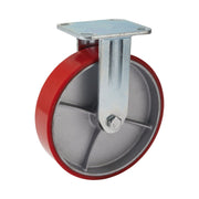 Fixed Plate Fixing Heavy Duty Polyurethane Wheel, 200mm Diameter, S.W.L. 500kg Draper - Town Tools