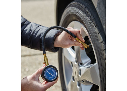 Draper Tyre Pressure Gauge with Flexible Hose 69924 Draper - Town Tools 