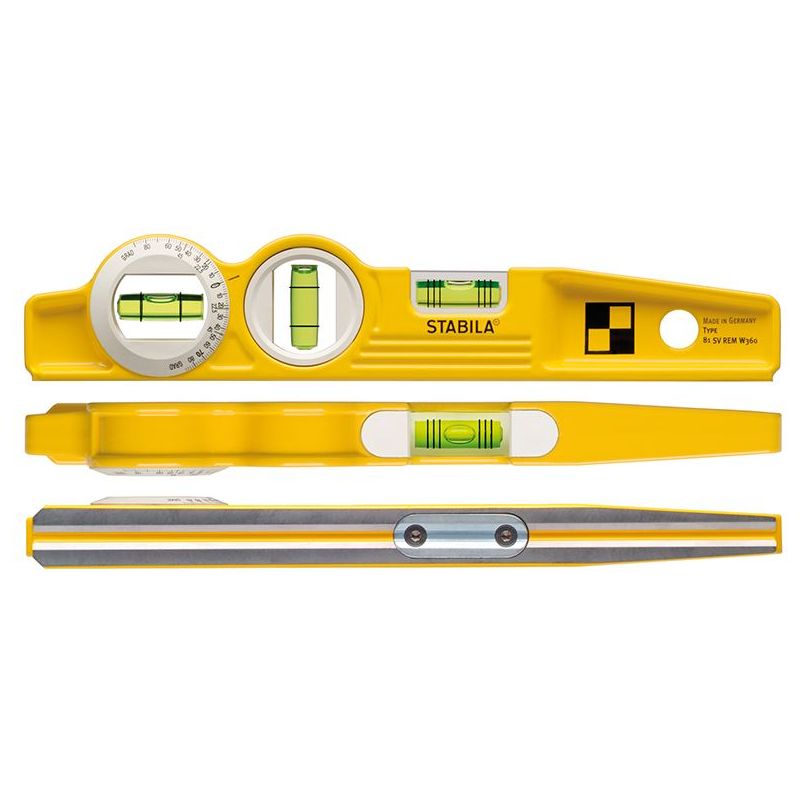 Stabila 81 SV REM W360 Rare Earth Magnetic Torpedo Level 25cm Rotating Stabila - RockBottom Nothampton
