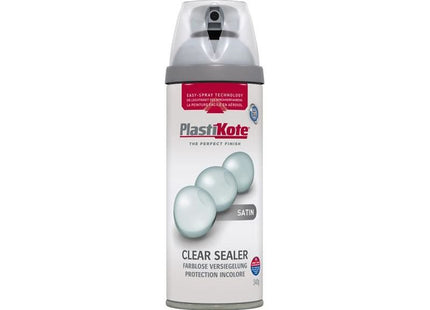 Plastikote Twist & Spray Satin Clear Sealer 400ml PlastiKote - RockBottom Nothampton