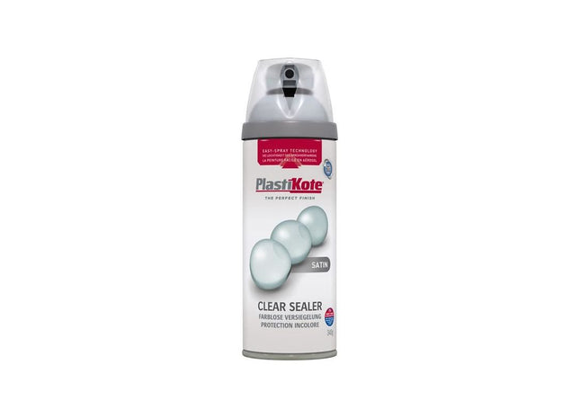 Plastikote Twist & Spray Satin Clear Sealer 400ml PlastiKote - RockBottom Nothampton