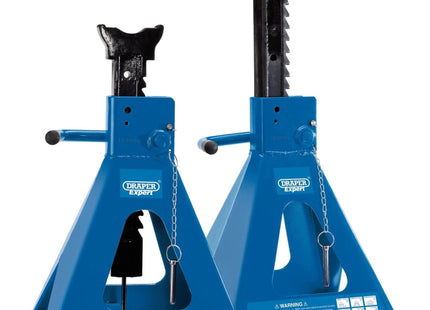 Draper Pneumatic Rise Ratcheting Axle Stands, 10 Tonne (Pair) 01815 Draper - Town Tools 