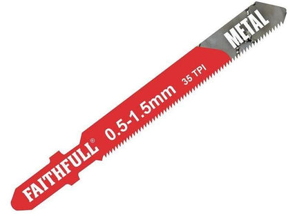 Faithfull Metal Cutting Jigsaw Blades Pack of 5 T118G Faithfull - RockBottom Northampton