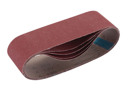 Draper Cloth Sanding Belt, 75 x 533mm, 120 Grit (Pack of 5) 09241 Draper - Town Tools 