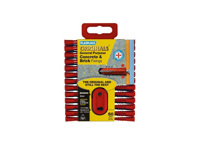 Plasplugs SGP550 Originals™ General-Purpose Fixings (Pack 50) Plasplugs - RockBottom Nothampton