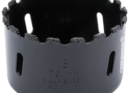 Draper Tungsten Carbide Grit Hole Saw, 76mm 34953 Draper - Town Tools 