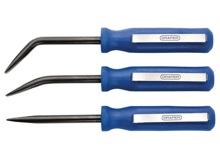Draper Mini Pry Bar Set, 125mm, Blue (3 Piece) Draper - Town Tools
