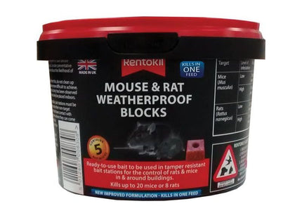 Rentokil Rat & Mouse Weatherproof Blocks (Tub of 5) Rentokil - RockBottom Nothampton