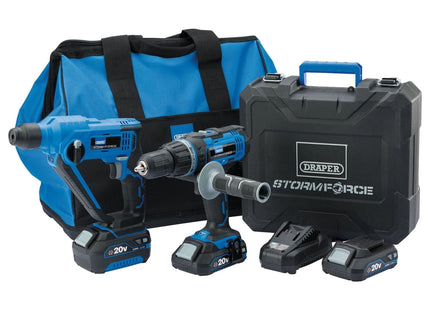 Draper Storm Force 20V Cordless Kit (7 Piece) 40429 Draper - Town Tools 