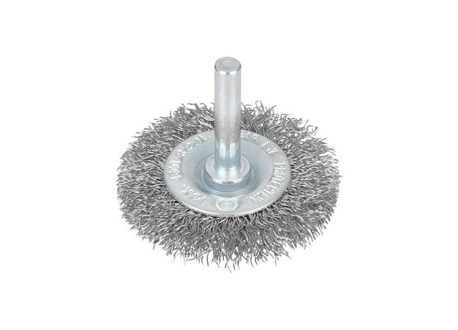 Bluespot Tools Flat Steel Wire Wheel Brush 50mm x 6mm Arbor BlueSpot Tools - RockBottom Northampton