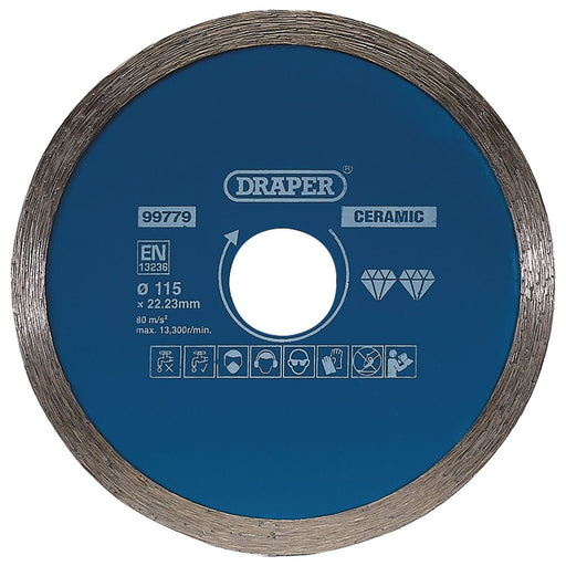 Draper Continuous Diamond Blade, 115mm 99779 Draper - Town Tools 