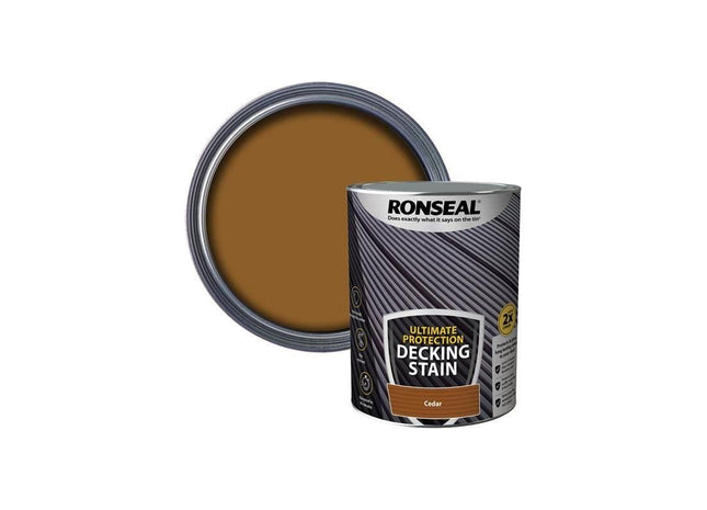 Ronseal Ultimate Protection Decking Stain Cedar 5 litre Ronseal - RockBottom Nothampton